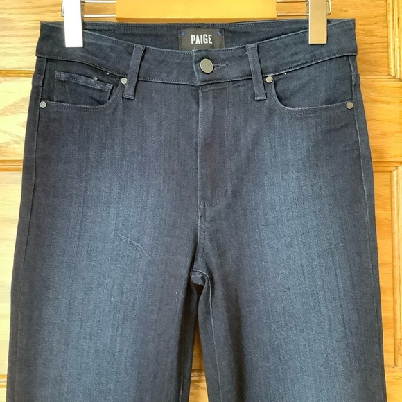 PAIGE Hoxton Dark Mid Rise Straight Jeans Size 27 - Picture 6 of 12